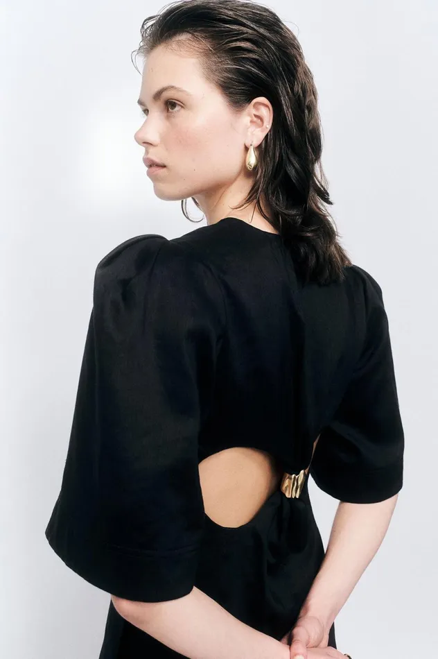 Hunter Twisted Mini Dress Black Women Aje Cocktail Dresses