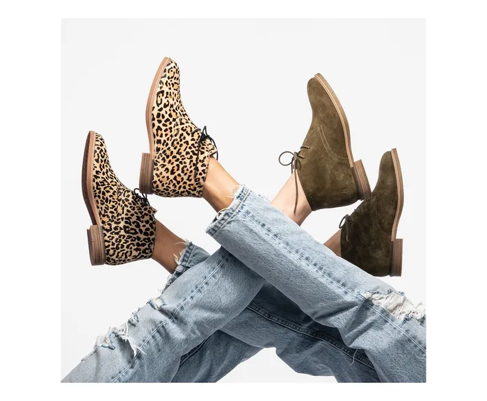 Hush Puppies Boots Women Bailey Chukka Boot Leopard Calf Hair