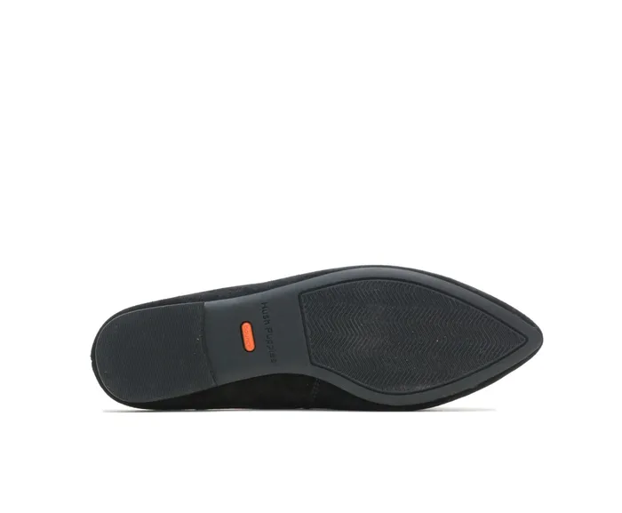 Hush Puppies Flats and SlipOns Women Sadie Tassel Mule Black Suede Hush Puppies Flats and SlipOns Women Sadie Tassel Mule Black Suede