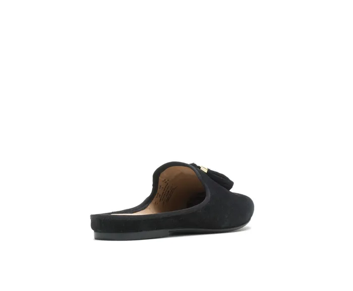 Hush Puppies Flats and SlipOns Women Sadie Tassel Mule Black Suede Hush Puppies Flats and SlipOns Women Sadie Tassel Mule Black Suede