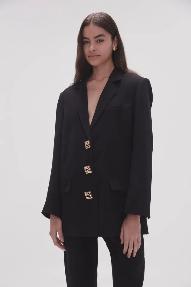 Imperial Boyfriend Blazer Black Women Aje Blazers Jackets 038 Coats