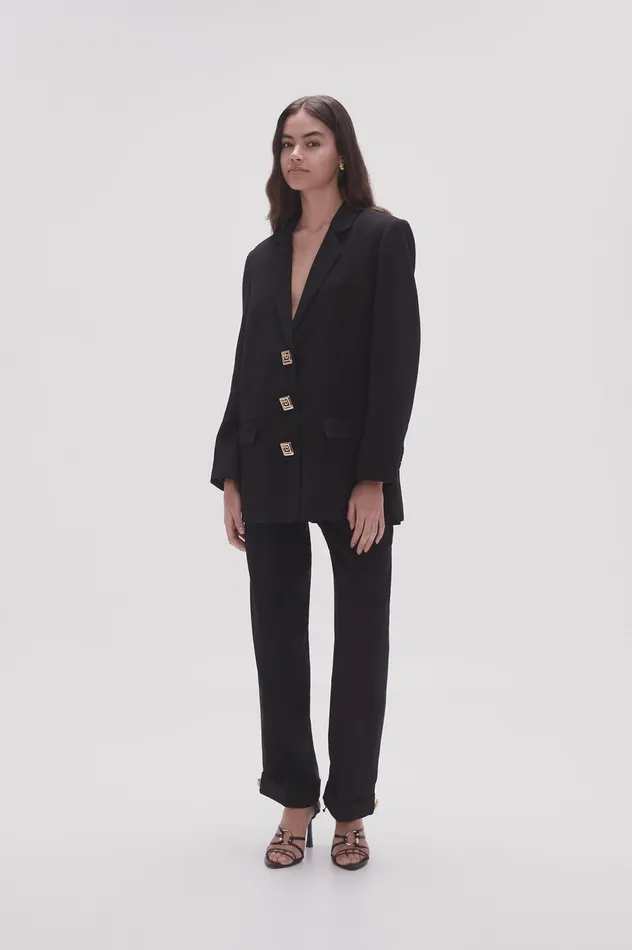 Imperial Boyfriend Blazer Black Women Aje Blazers Jackets 038 Coats
