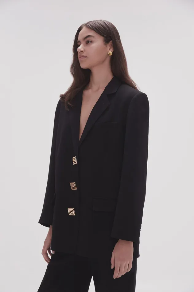 Imperial Boyfriend Blazer Black Women Aje Blazers Jackets 038 Coats