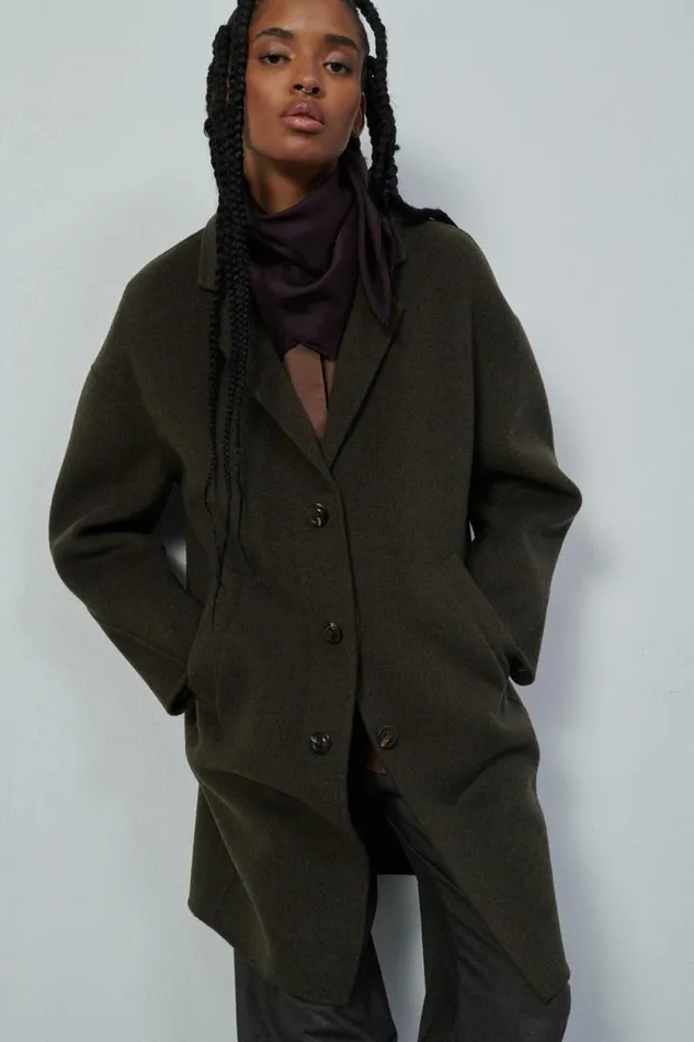 Jackets and Coats Women Soeur ROCHESTER COAT Khaki Mottled
