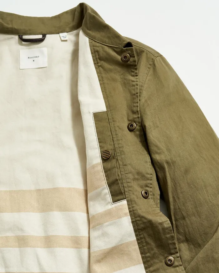 Jackets and Outerwear Men Billy Reid Leroy Shirt Jacket Moss Green