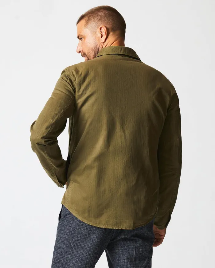Jackets and Outerwear Men Billy Reid Leroy Shirt Jacket Moss Green