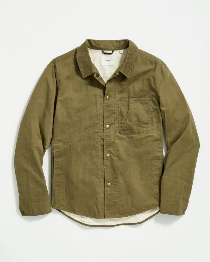 Jackets and Outerwear Men Billy Reid Leroy Shirt Jacket Moss Green