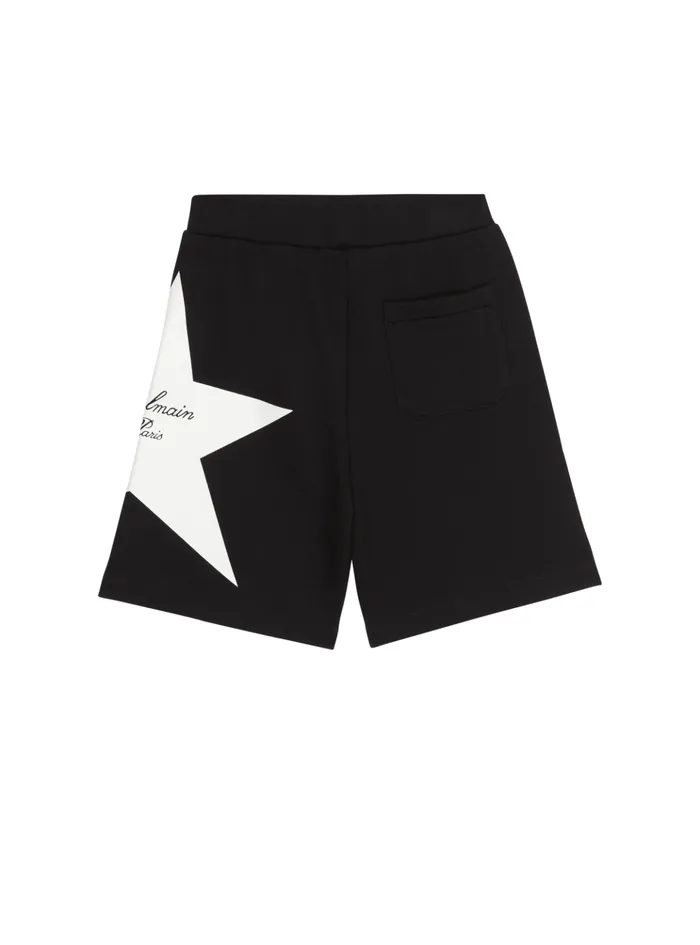 Jersey Signature Star Shorts Black Kids Balmain