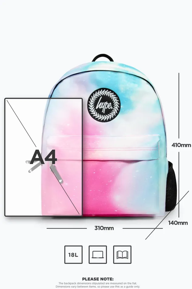Just Hype Backpacks Hype Girls Iconic PinkBlue Fade Pastel Backpack
