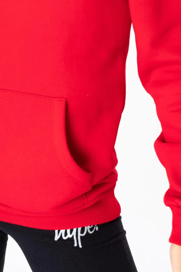 Just Hype Hoodies and Sweatshirts Hype Red Drawcord Women039S Pullover Hoodie