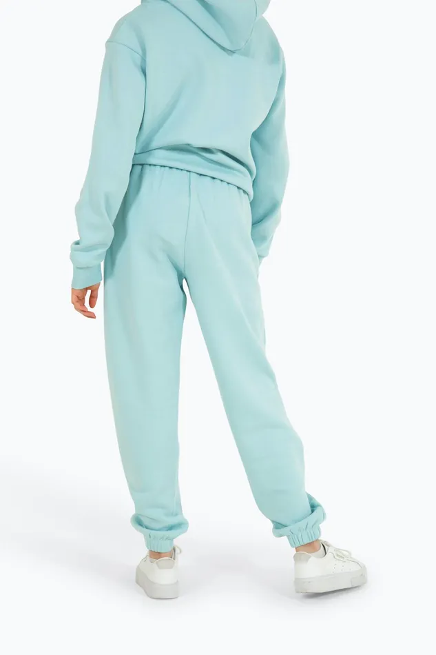 Just Hype Joggers Hype Girls Light Blue Script Joggers