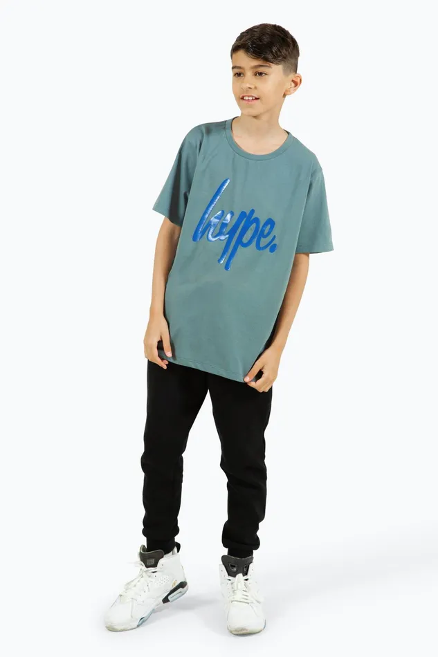 Just Hype TShirts and Vests Hype Boys Grey Script TShirt