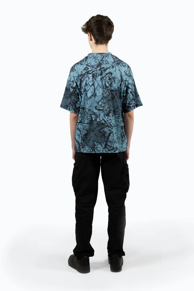 Just Hype TShirts and Vests Hype Boys Multi Y2K Blue Leaf Oversized TShirt