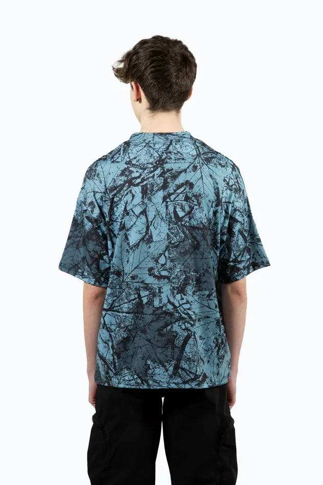 Just Hype TShirts and Vests Hype Boys Multi Y2K Blue Leaf Oversized TShirt