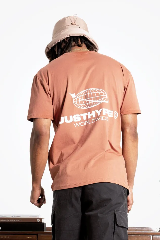 Just Hype TShirts Hype Adults Brown Worldwide TShirt