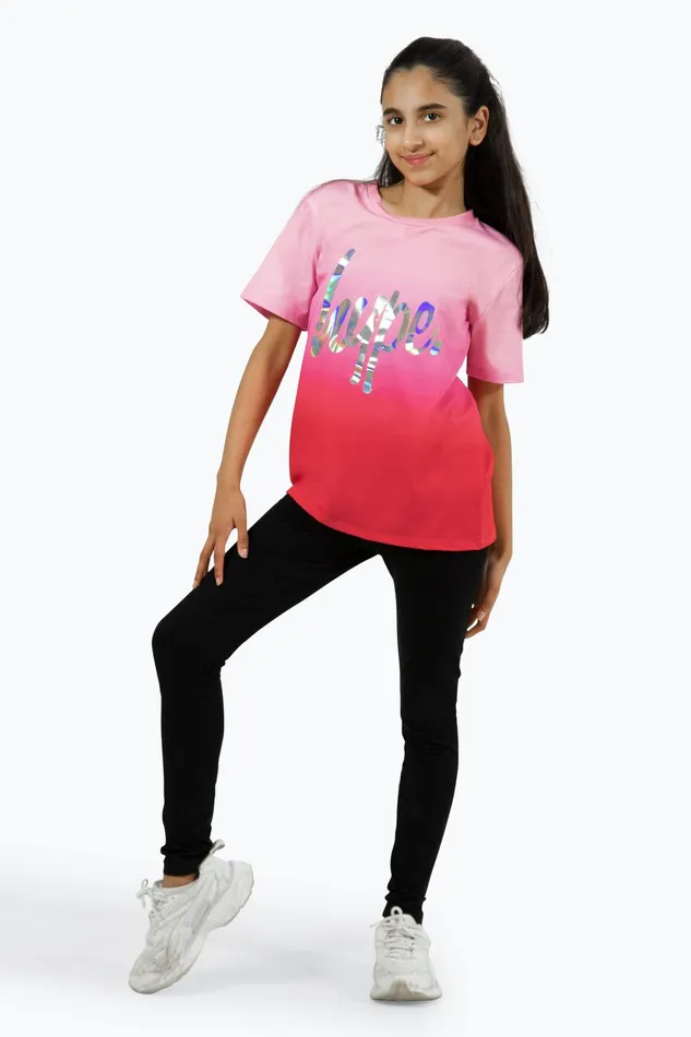 Just Hype TShirts Hype Girls Pink Fade TShirt