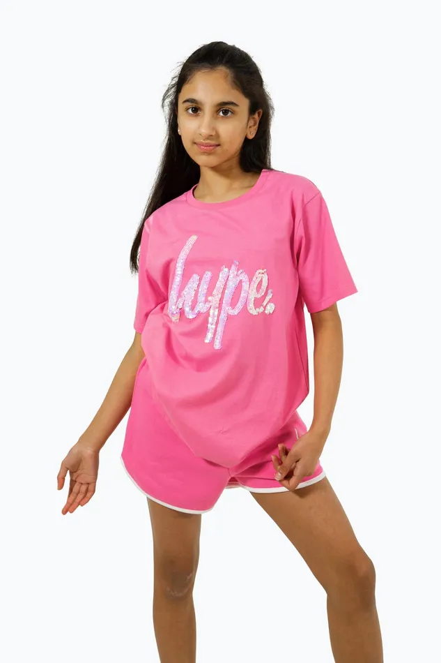 Just Hype TShirts Hype Girls Pink Script TShirt