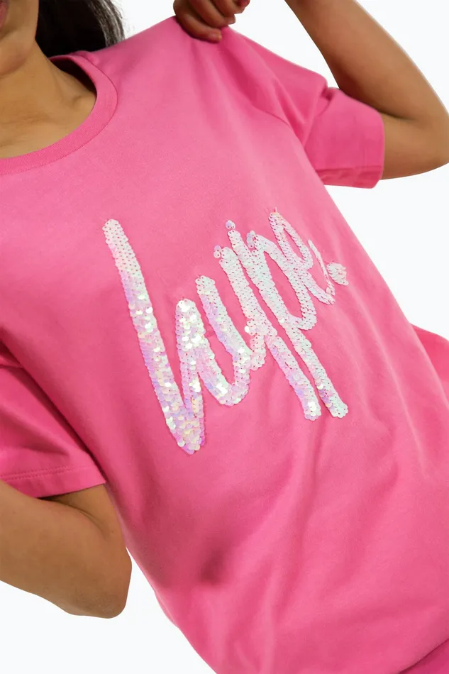Just Hype TShirts Hype Girls Pink Script TShirt