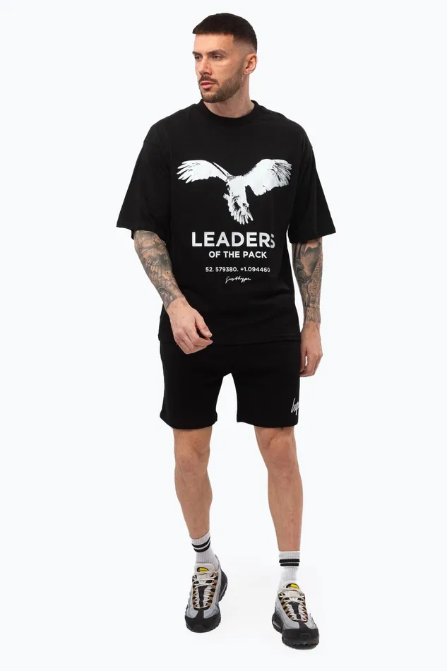 Just Hype TShirts Justhype Mens Black Leaders TShirt