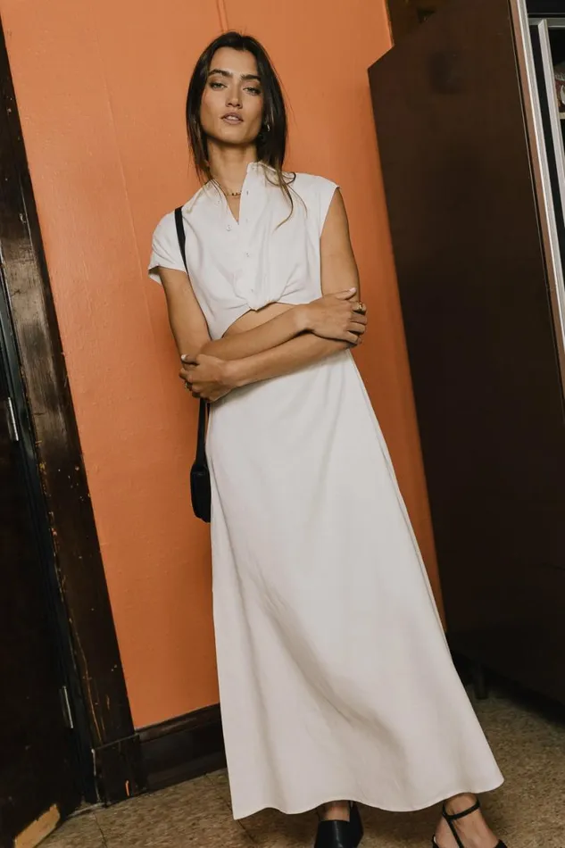 Kenelly Maxi Dress In Off White 8211 FINAL SALE Off White Women Bohme Dresses