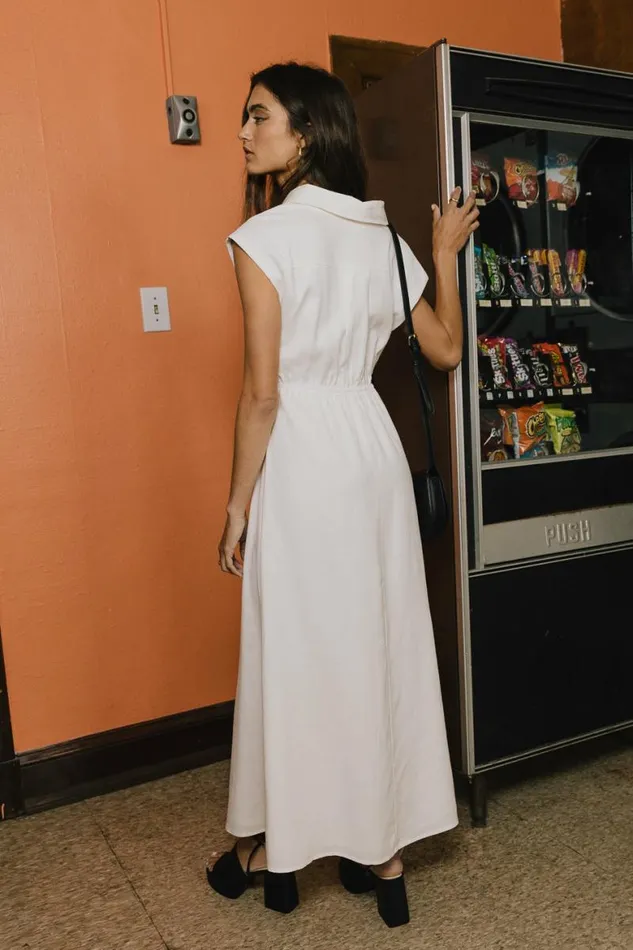 Kenelly Maxi Dress In Off White 8211 FINAL SALE Off White Women Bohme Dresses