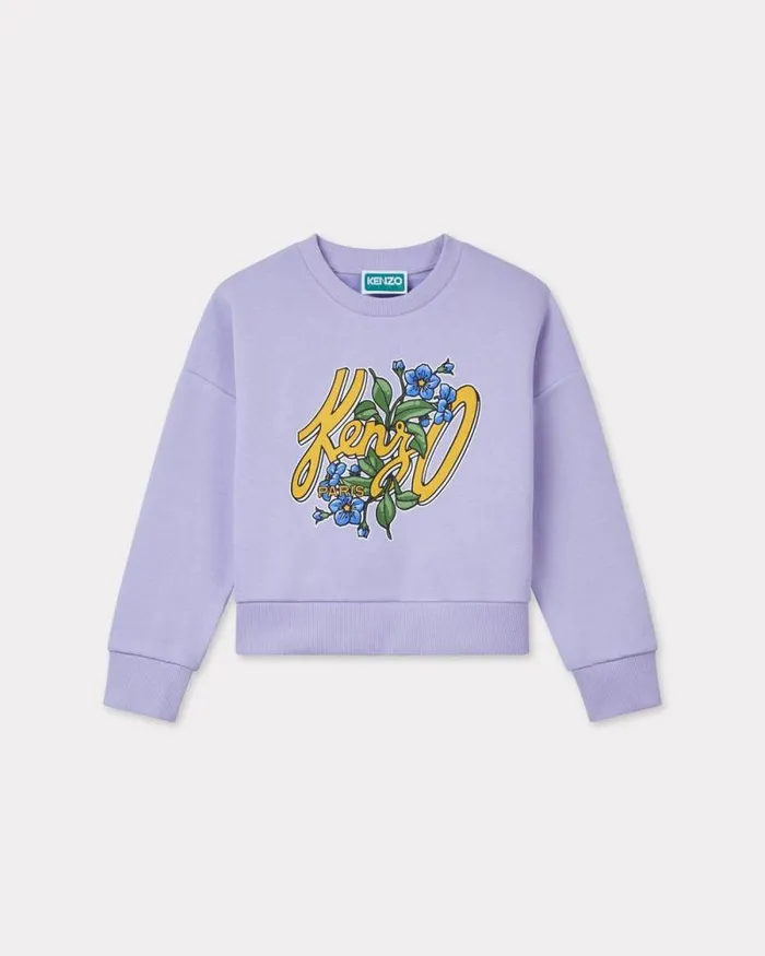 Kids 039Blue Jungle039 Cotton Sweatshirt Wisteria Kenzo Tshirts And Sweatshirts