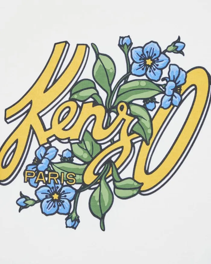 Kids 039Blue Jungle039 Cotton Tshirt Blush Kenzo Tshirts And Sweatshirts