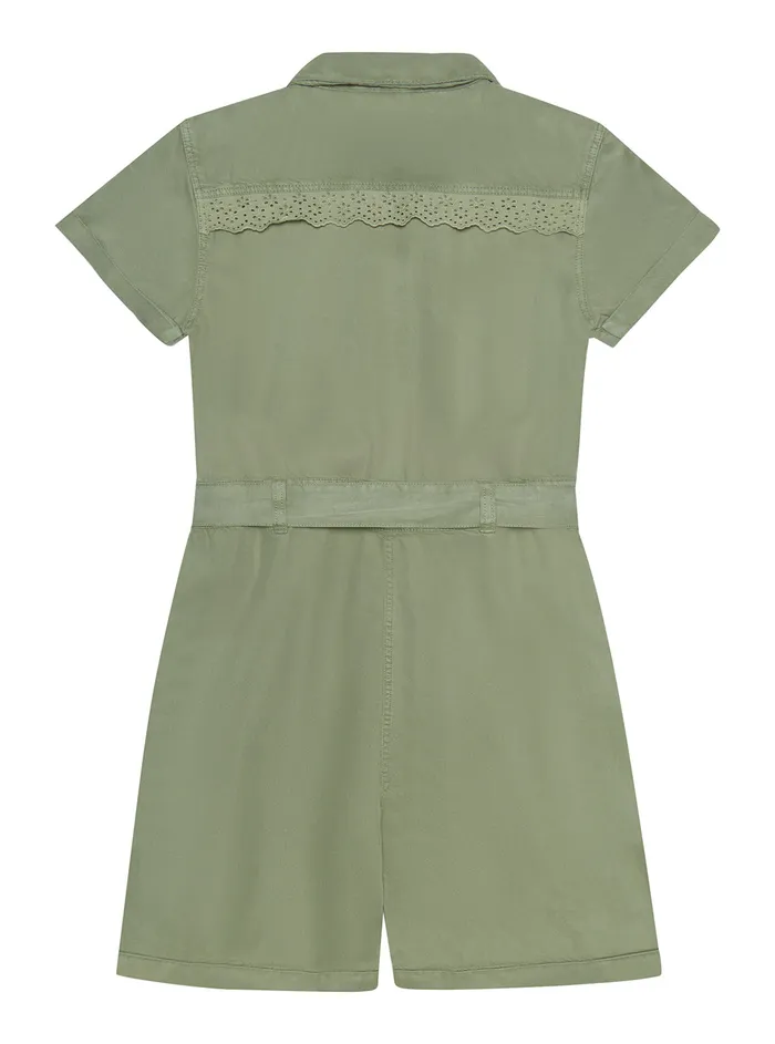 Kids Big Girl GUESS Matcha Tencel Jumpsuit 716
