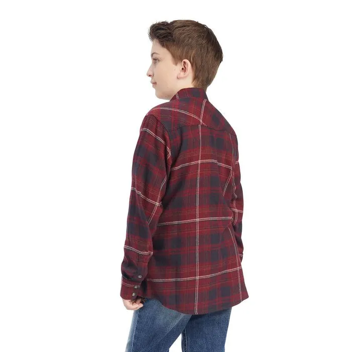 Kids Button Down Shirts Ariat Heath Retro Fit Shirt Phantom Kids Button Down Shirts Ariat Heath Retro Fit Shirt Phantom