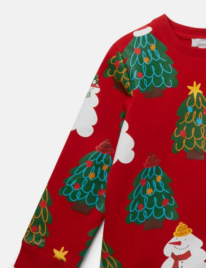 Kids Christmas Tree Pattern Sweatshirt Red Stella McCartney TShirts And Sweatshirt Kids Christmas Tree Pattern Sweatshirt Red Stella McCartney TShirts And Sweatshirt