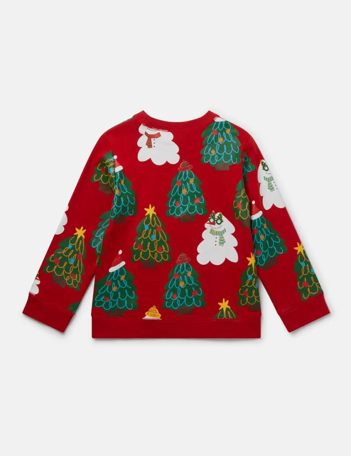 Kids Christmas Tree Pattern Sweatshirt Red Stella McCartney TShirts And Sweatshirt Kids Christmas Tree Pattern Sweatshirt Red Stella McCartney TShirts And Sweatshirt