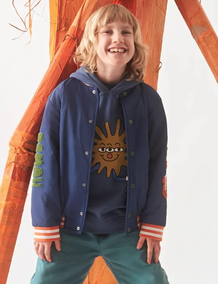 Kids Cosmic Cowboy Bomber Jacket Airforce Blue Stella McCartney Outerwear Kids Cosmic Cowboy Bomber Jacket Airforce Blue Stella McCartney Outerwear