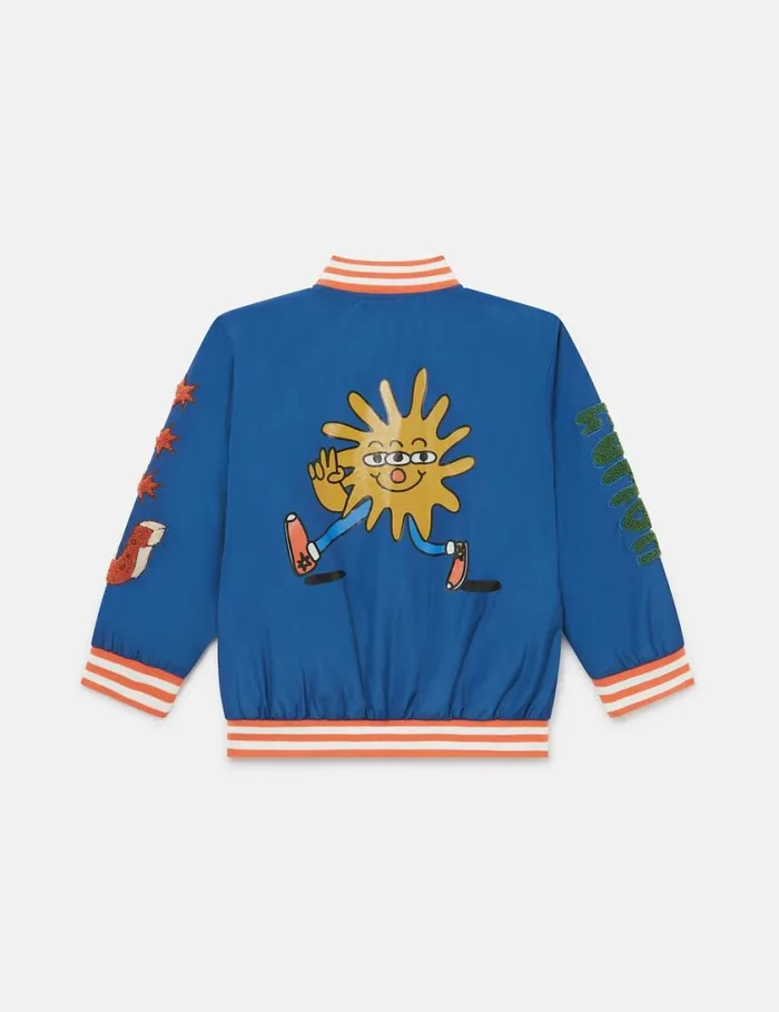 Kids Cosmic Cowboy Bomber Jacket Airforce Blue Stella McCartney Outerwear Kids Cosmic Cowboy Bomber Jacket Airforce Blue Stella McCartney Outerwear