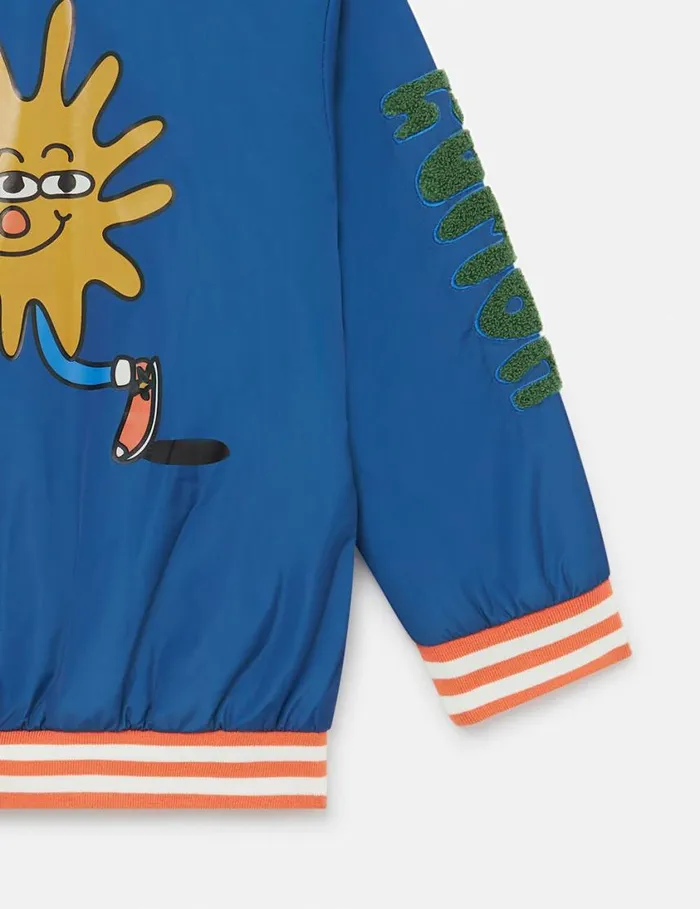 Kids Cosmic Cowboy Bomber Jacket Airforce Blue Stella McCartney Outerwear Kids Cosmic Cowboy Bomber Jacket Airforce Blue Stella McCartney Outerwear