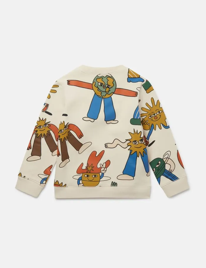 Kids Cosmic Cowboy Print Sweatshirt Creammulticol Stella McCartney TShirts And Sweatshirt