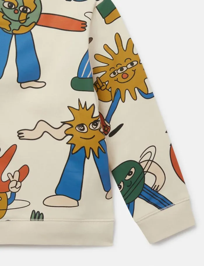 Kids Cosmic Cowboy Print Sweatshirt Creammulticol Stella McCartney TShirts And Sweatshirt