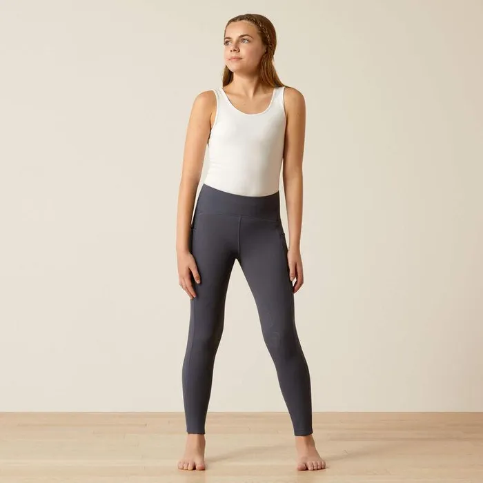 Kids English Riding Clothing Ariat Venture Thermal Half Grip Tight Ombre Blue Kids English Riding Clothing Ariat Venture Thermal Half Grip Tight Ombre Blue