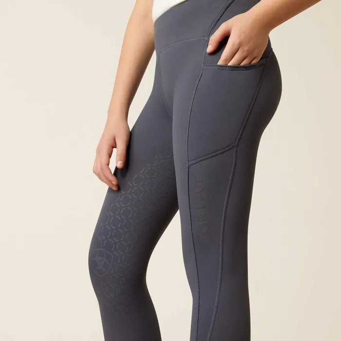 Kids English Riding Clothing Ariat Venture Thermal Half Grip Tight Ombre Blue Kids English Riding Clothing Ariat Venture Thermal Half Grip Tight Ombre Blue