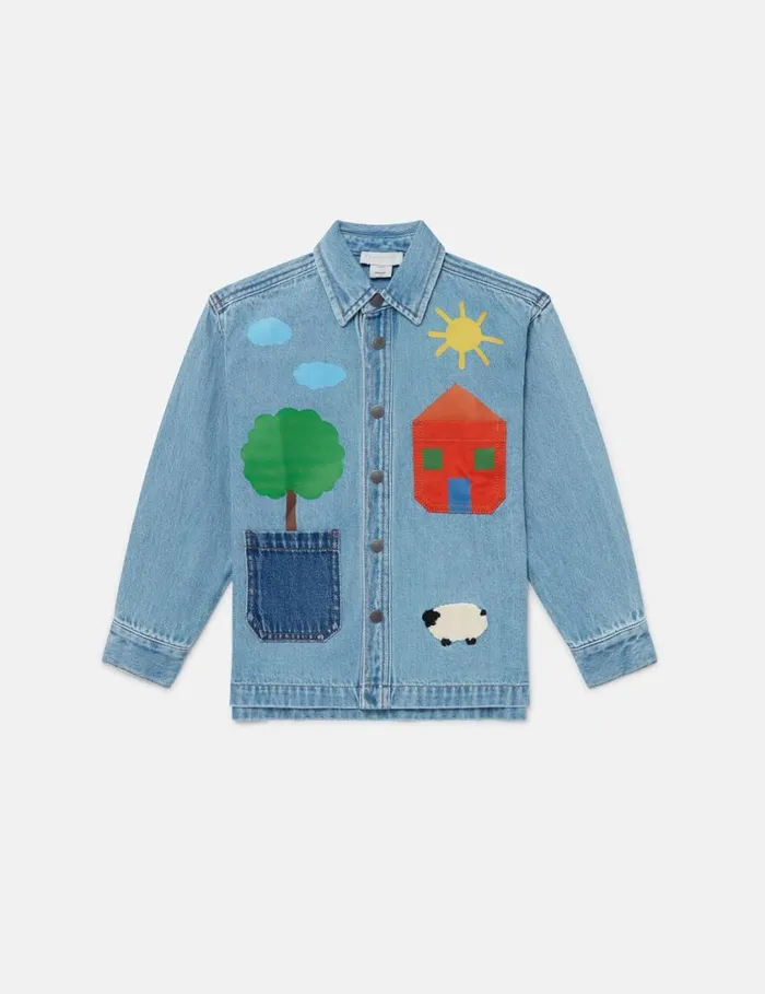 Kids Farmyard Appliqu Shirt Multicolour Stella McCartney TShirts And Sweatshirt