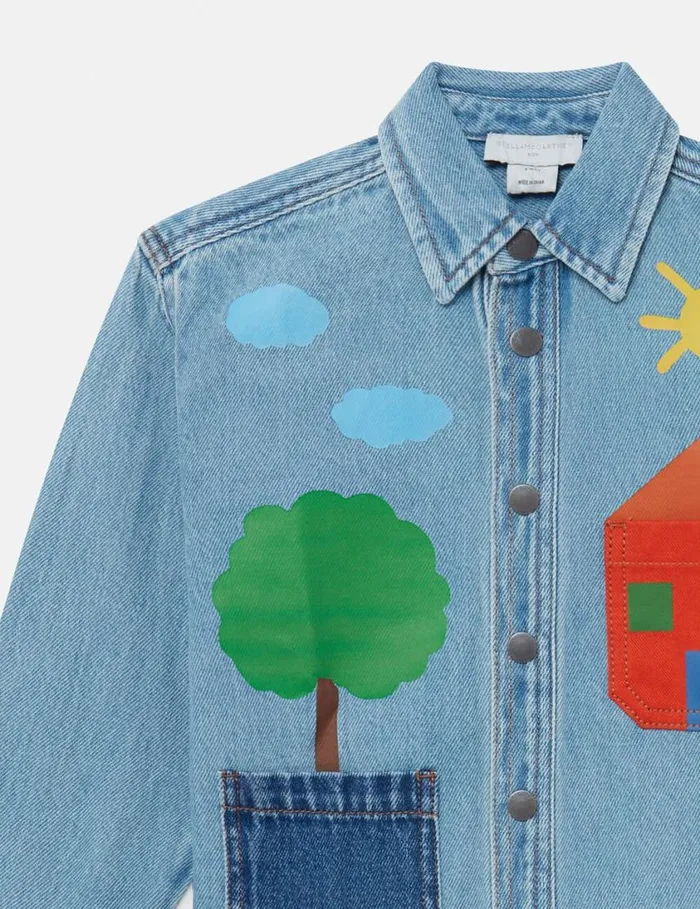 Kids Farmyard Appliqu Shirt Multicolour Stella McCartney TShirts And Sweatshirt