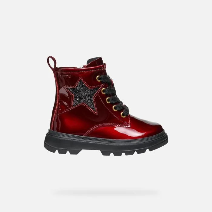 Kids Geox Ankle Boots KIDDARTAH TODDLER GIRL Dark Burgundy Mid Calf Boots Dark Burgundy