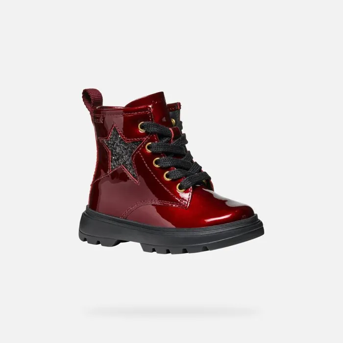 Kids Geox Ankle Boots KIDDARTAH TODDLER GIRL Dark Burgundy Mid Calf Boots Dark Burgundy