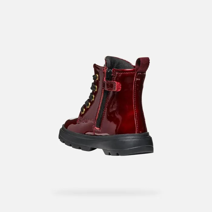 Kids Geox Ankle Boots KIDDARTAH TODDLER GIRL Dark Burgundy Mid Calf Boots Dark Burgundy