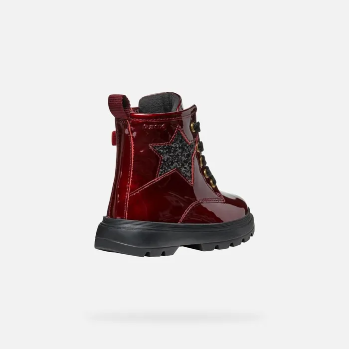 Kids Geox Ankle Boots KIDDARTAH TODDLER GIRL Dark Burgundy Mid Calf Boots Dark Burgundy