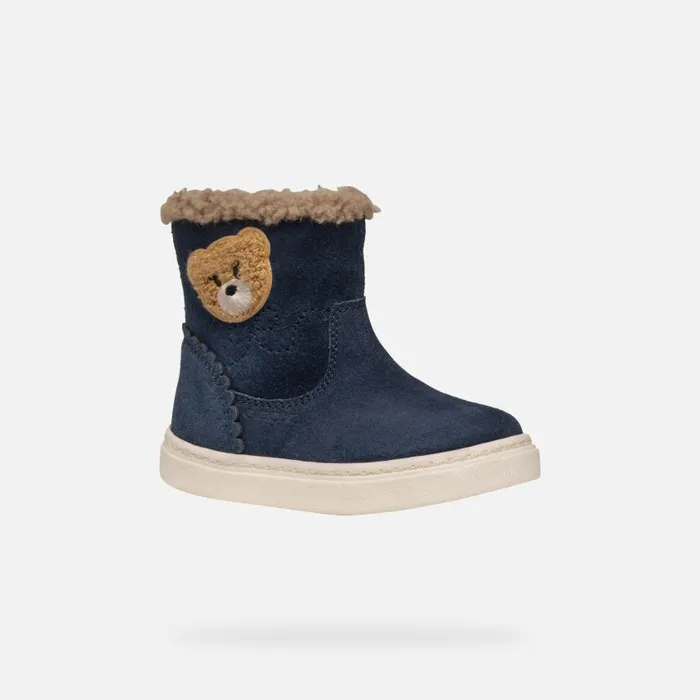 Kids Geox Ankle Boots NASHIK TODDLER GIRL Navy Mid Calf Boots Navy