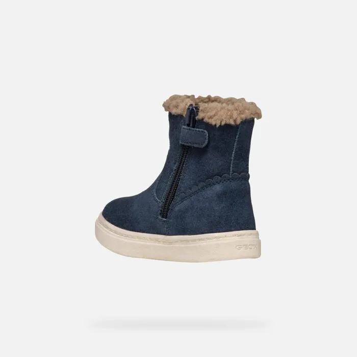 Kids Geox Ankle Boots NASHIK TODDLER GIRL Navy Mid Calf Boots Navy