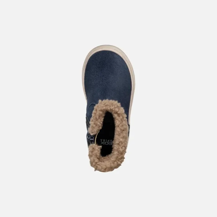 Kids Geox Ankle Boots NASHIK TODDLER GIRL Navy Mid Calf Boots Navy