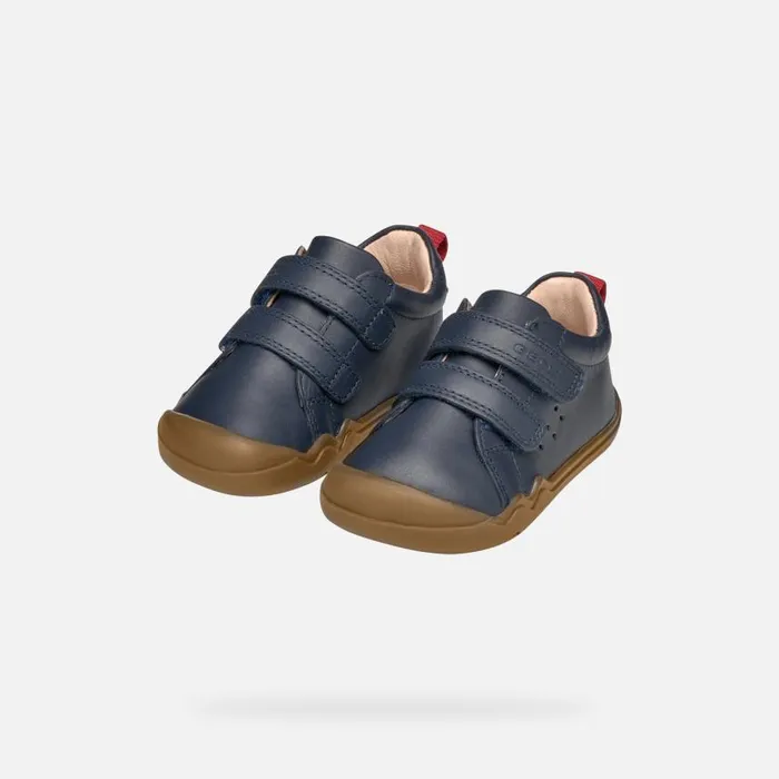 Kids Geox First Steps STEPPIEUP BABY Navy Barefoot Navy