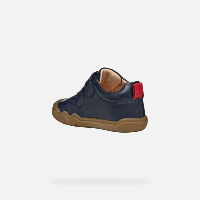 Kids Geox First Steps STEPPIEUP BABY Navy Barefoot Navy