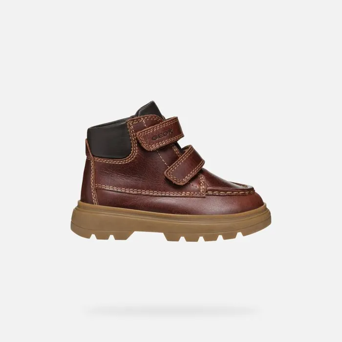 Kids Geox MidCalf Boots KIDDARTAH TODDLER BOY Coffee Mid Calf Boots Coffee